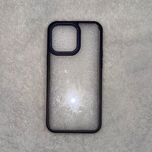 Clear Glitter Black Bumper Phone Case - Compatible iPhone Style